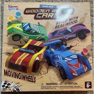 4 DIY Wooden Race Cars Building Kit Craft Toy – Klever Kits